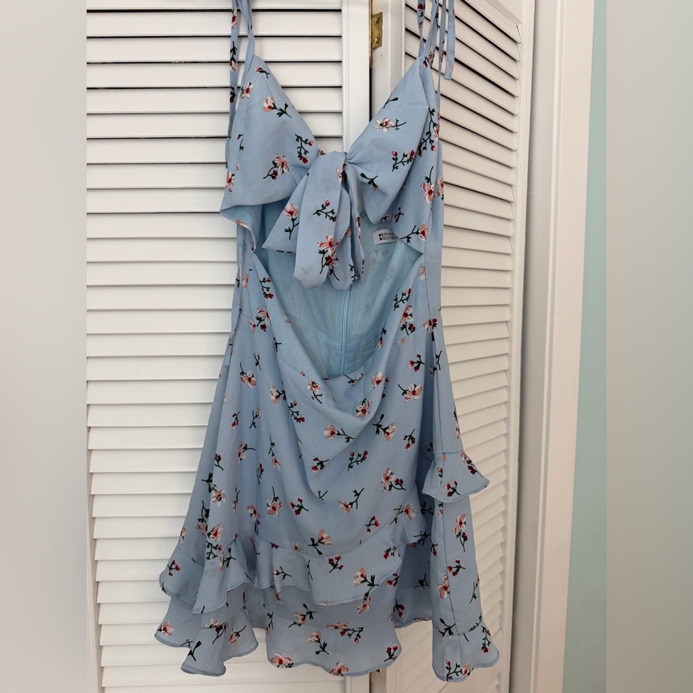 Beginning Boutique Light Blue Floral Dress